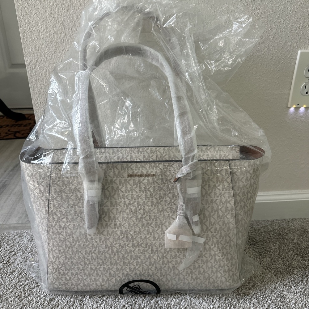 Michael Michael Kors Sally Signature Tote Bag with Laptop Case
